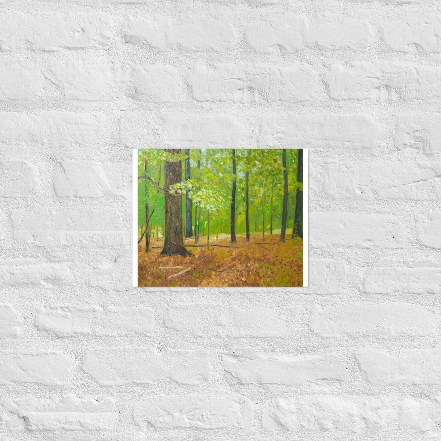 Forest with dead leaves