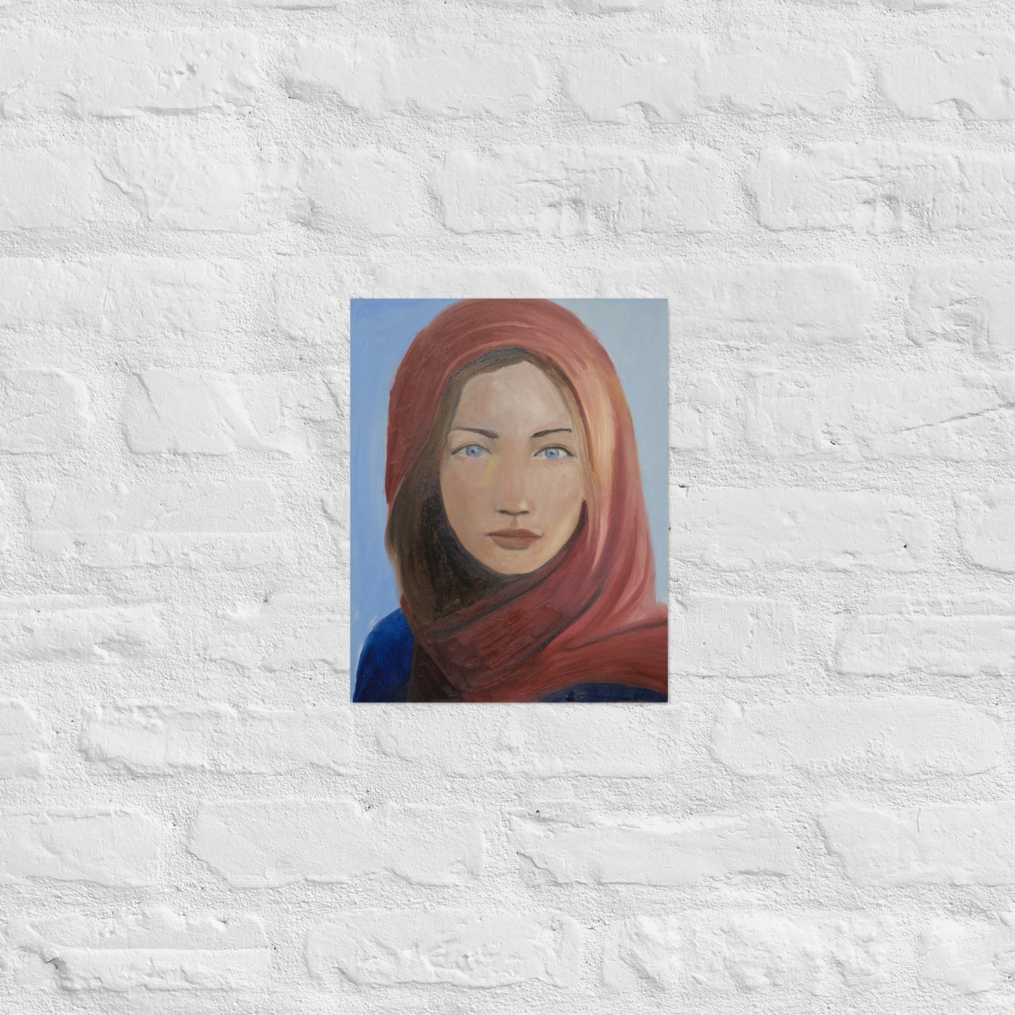 Young woman with head scarf