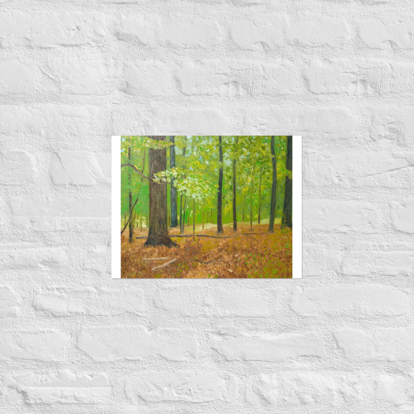 Forest with dead leaves