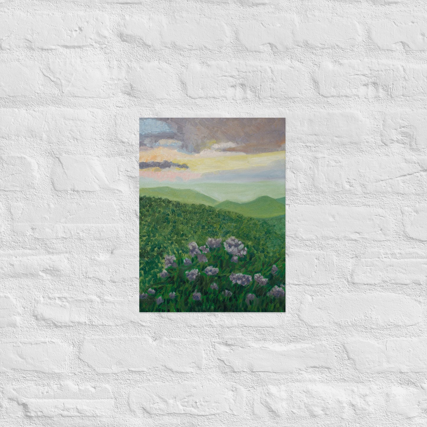 Rhododendron and colorful sky