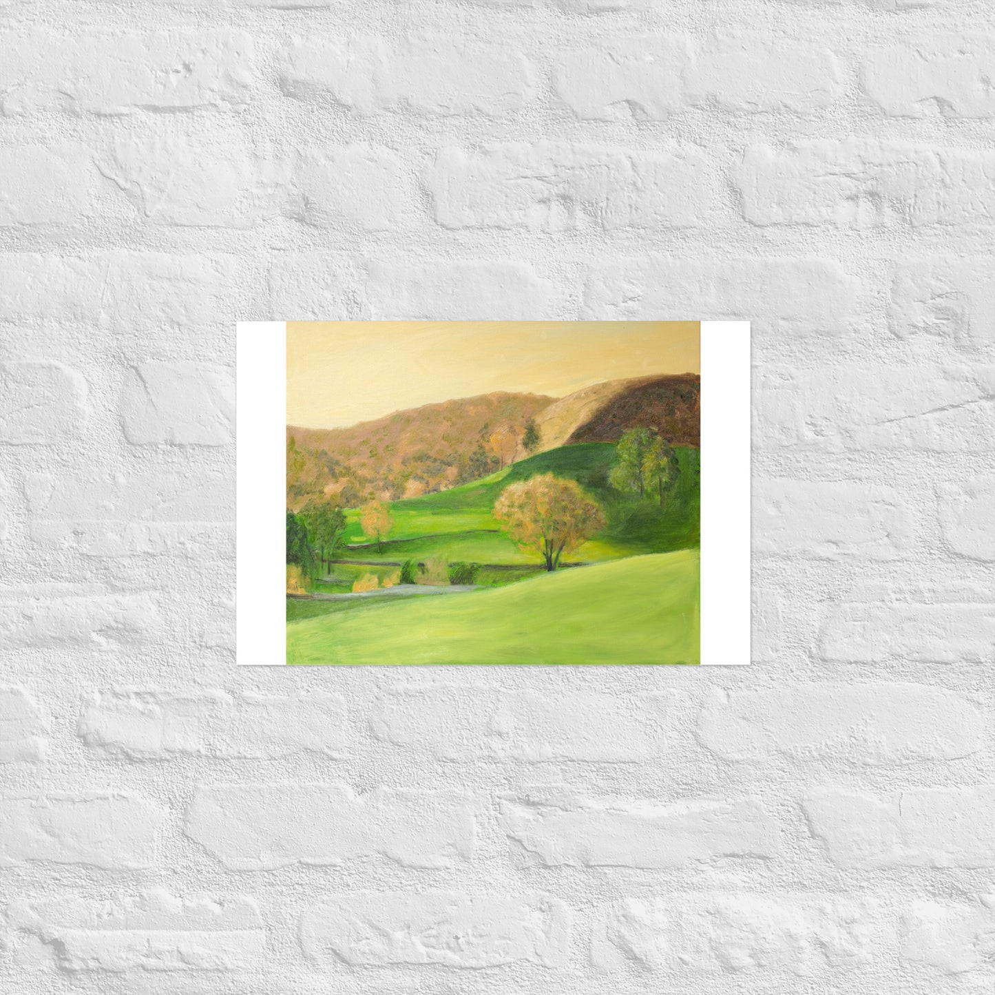 Landscape in orange light