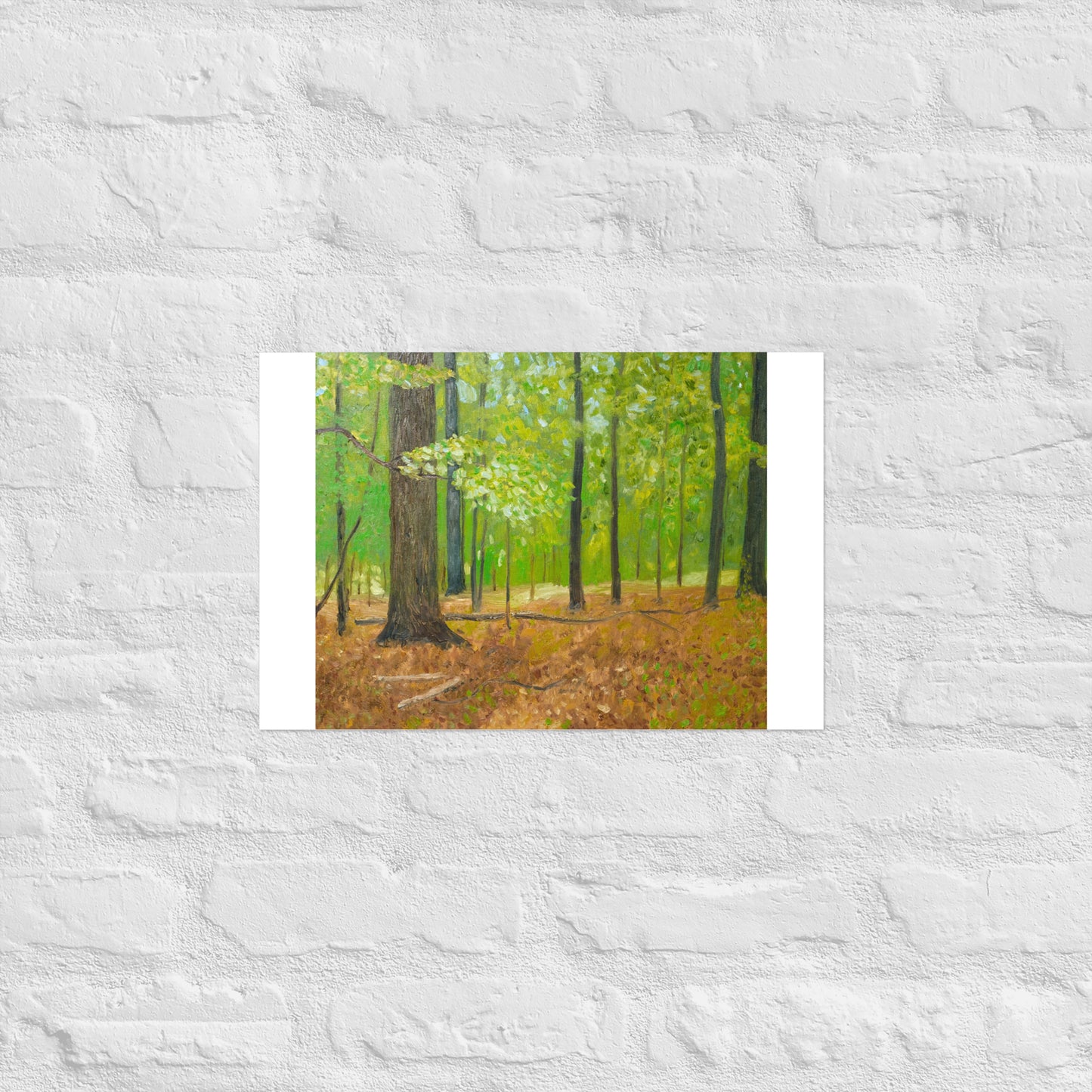 Forest with dead leaves