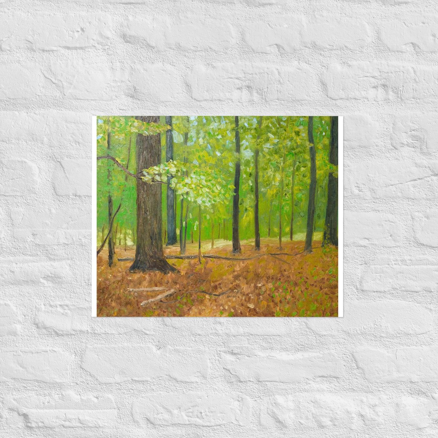 Forest with dead leaves