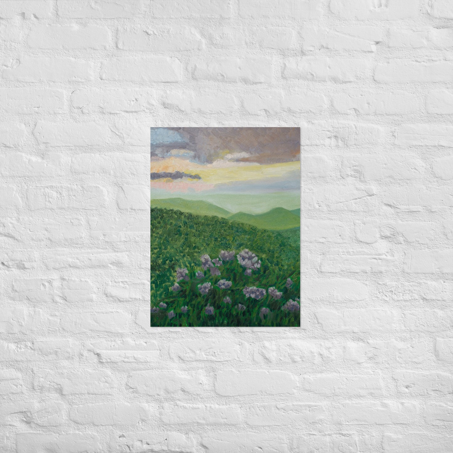 Rhododendron and colorful sky
