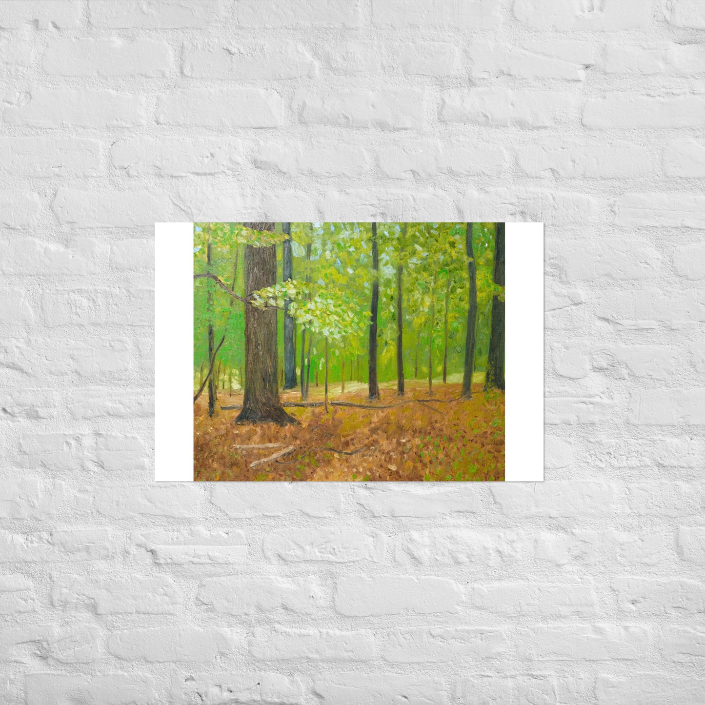 Forest with dead leaves