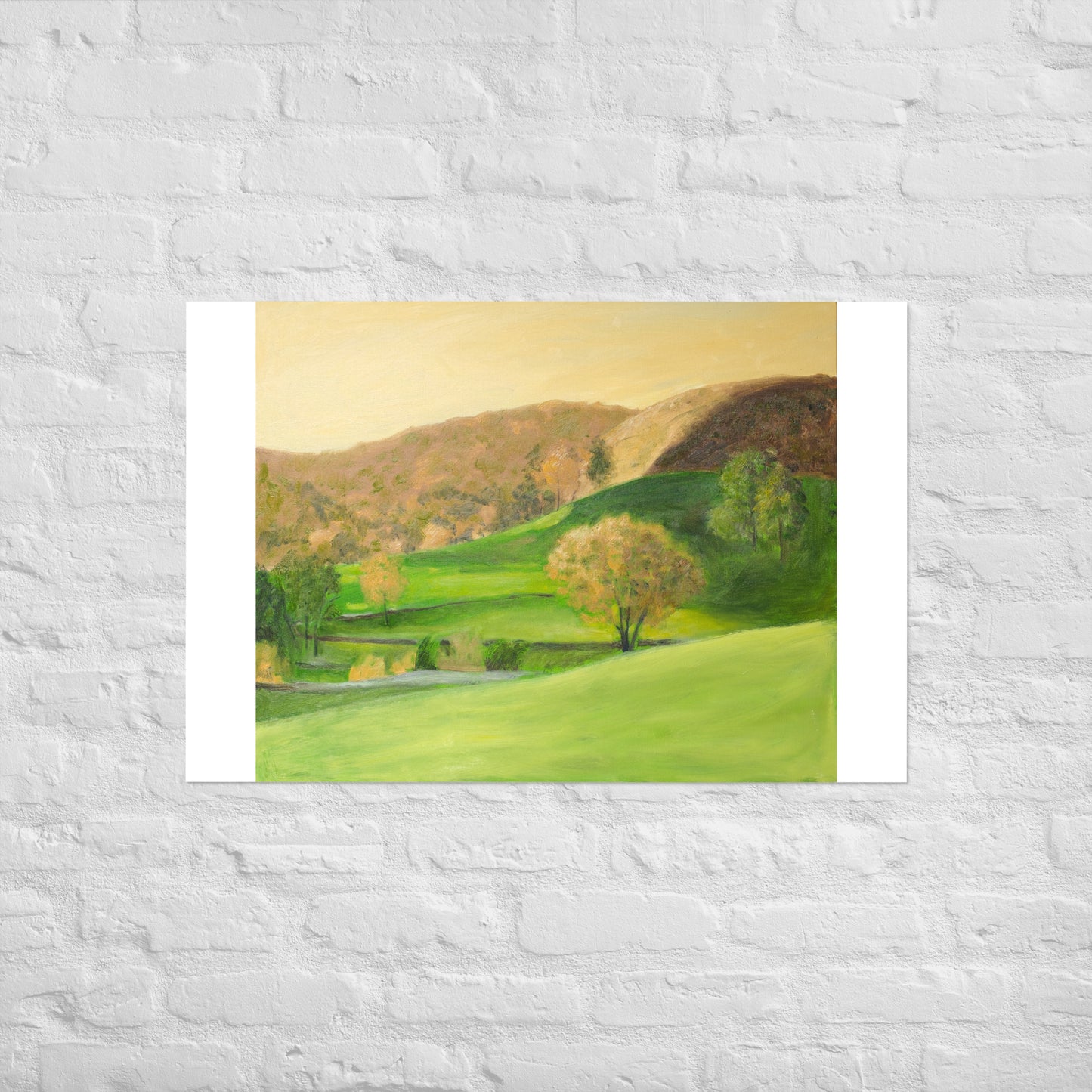 Landscape in orange light