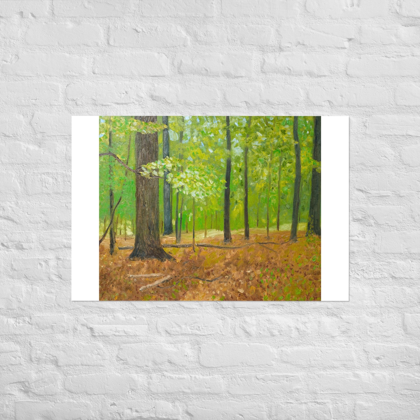 Forest with dead leaves