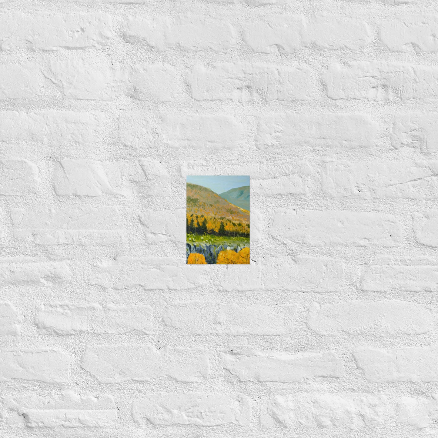 Cliff and aspen trees