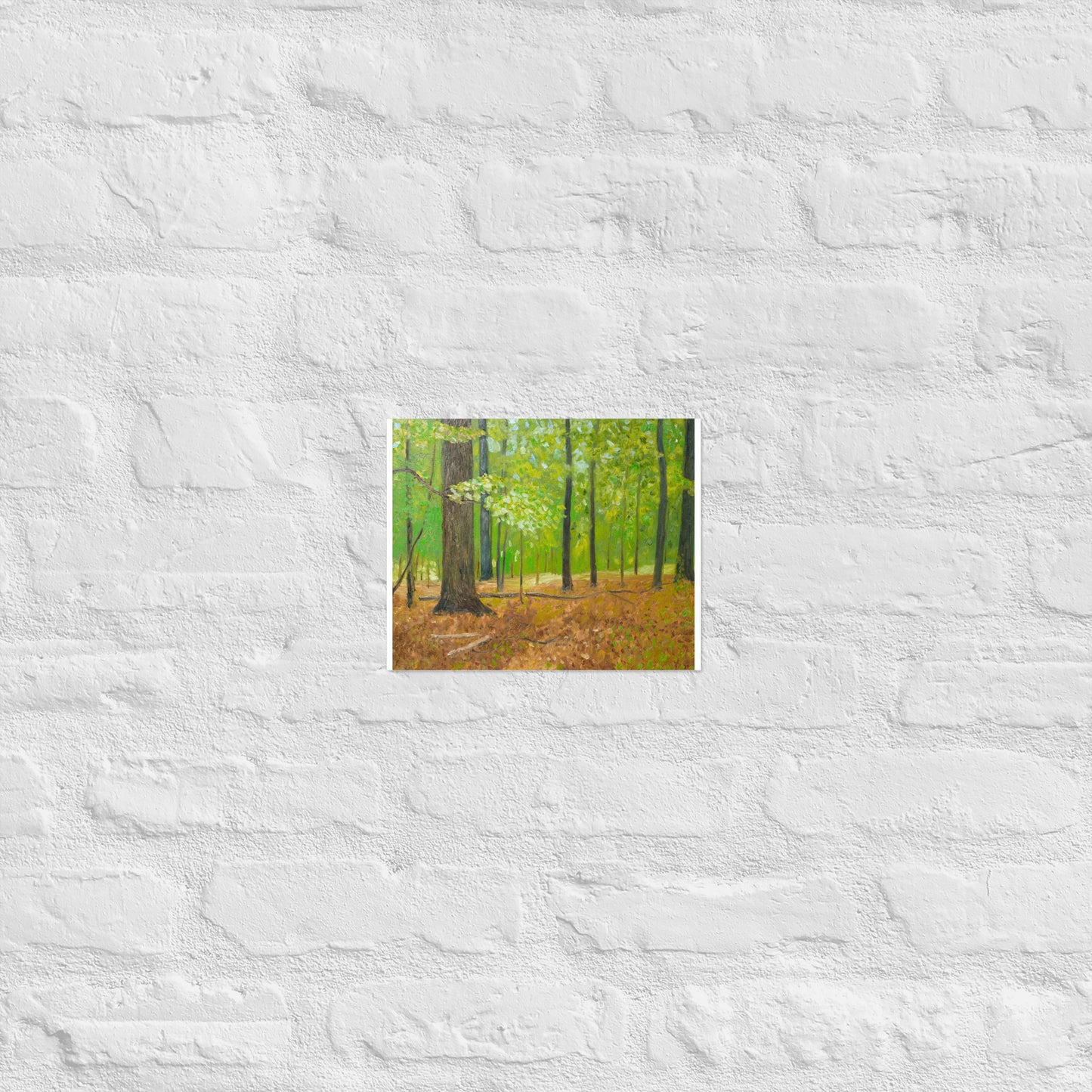 Forest with dead leaves