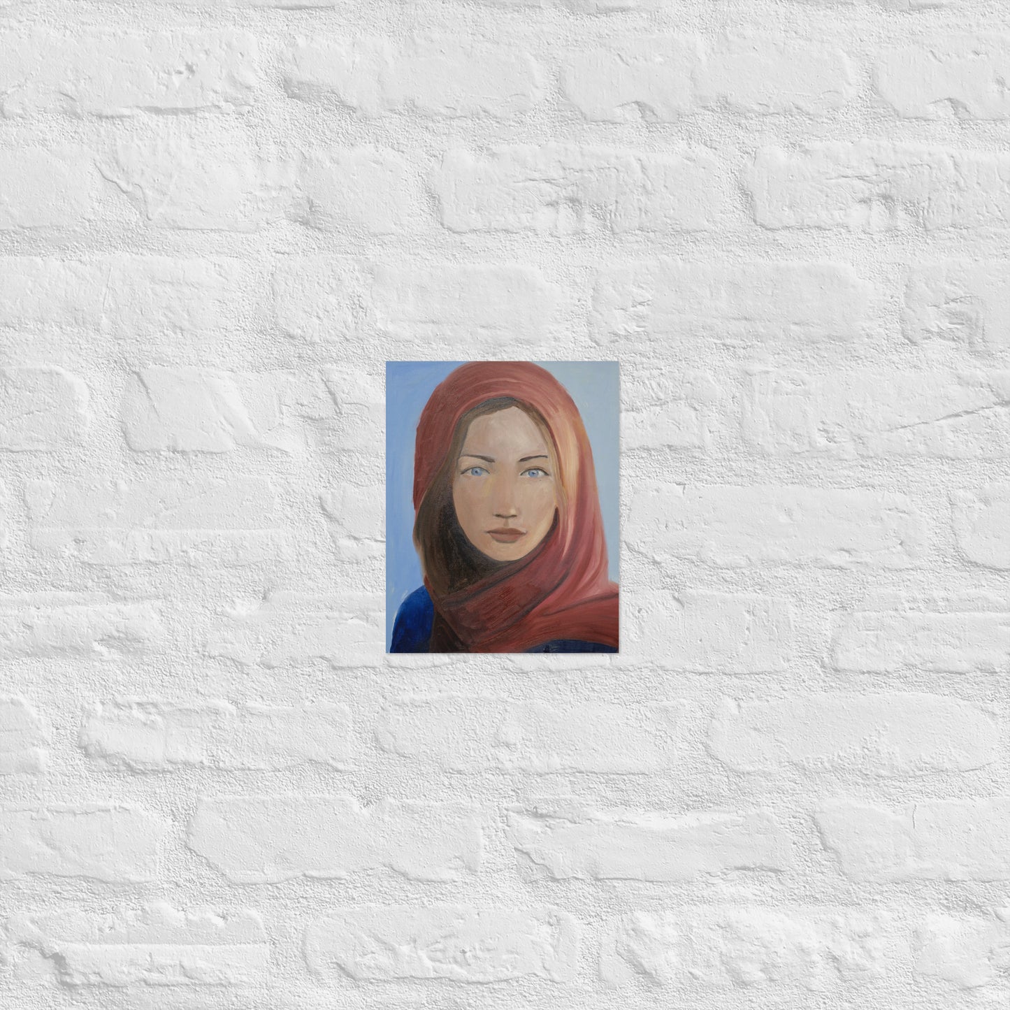 Young woman with head scarf