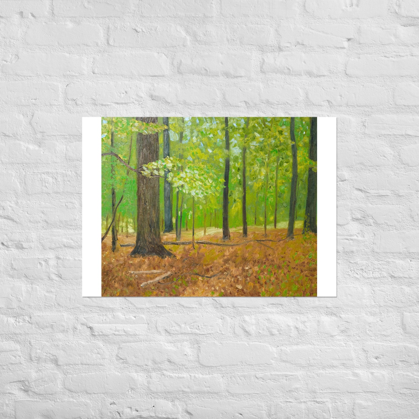 Forest with dead leaves