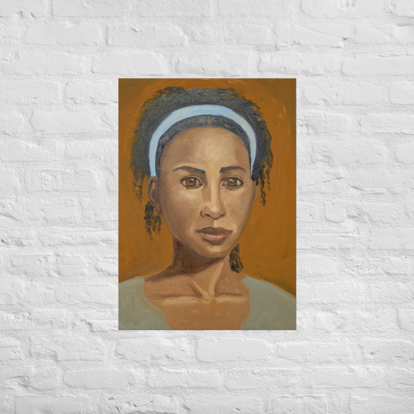 Young woman with head band
