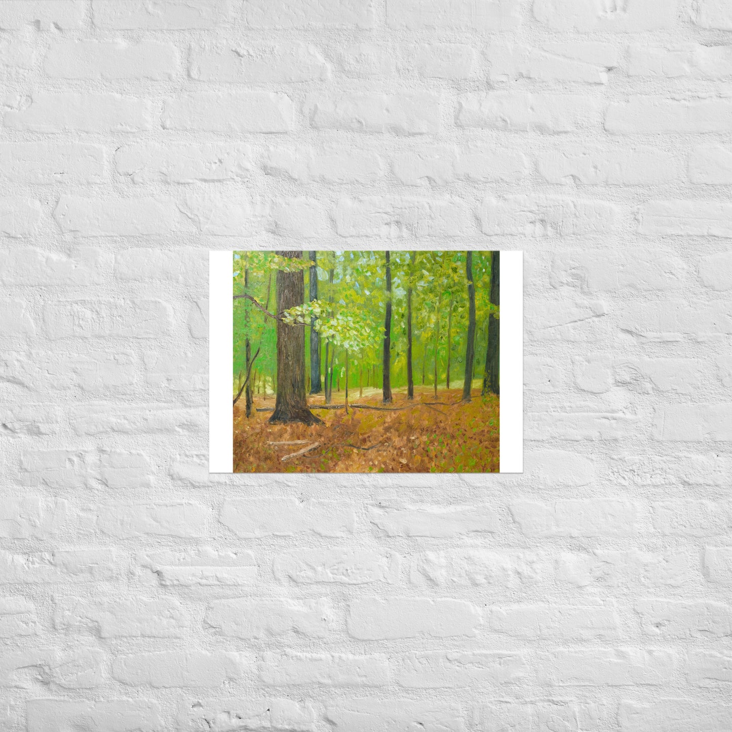 Forest with dead leaves