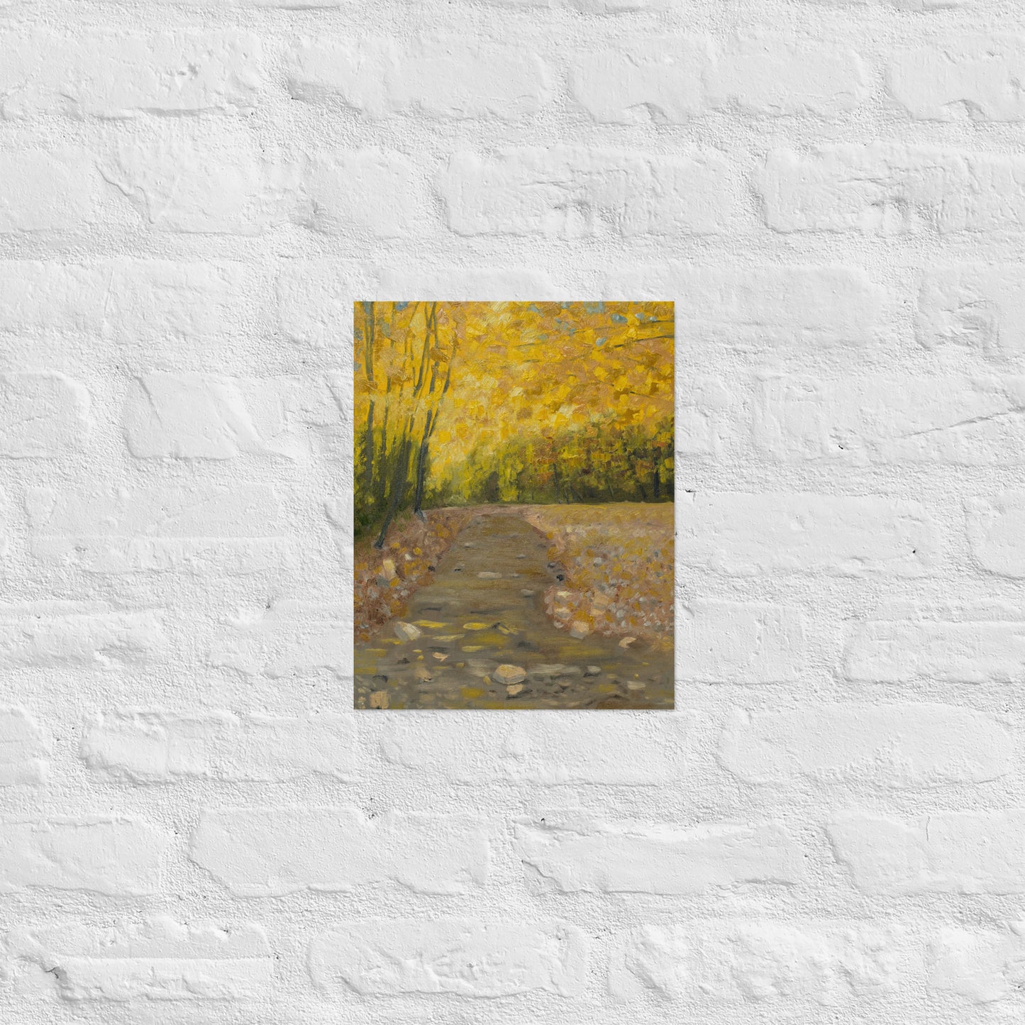 Stream and yellow leaves