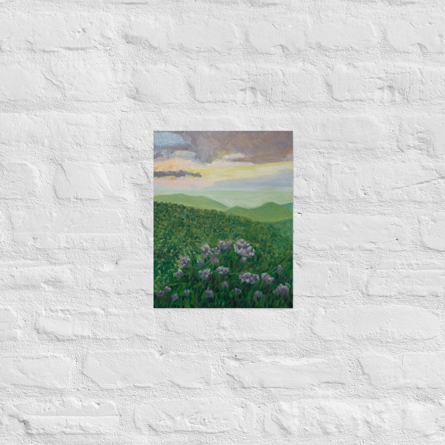 Rhododendron and colorful sky