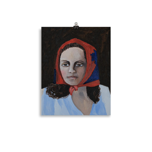 Woman with scarf
