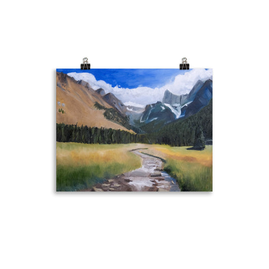 Stream with mountains