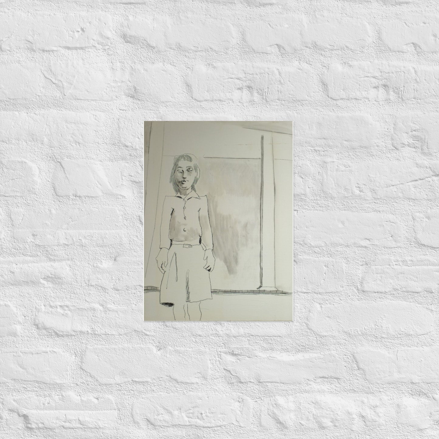 Eula standing on steps