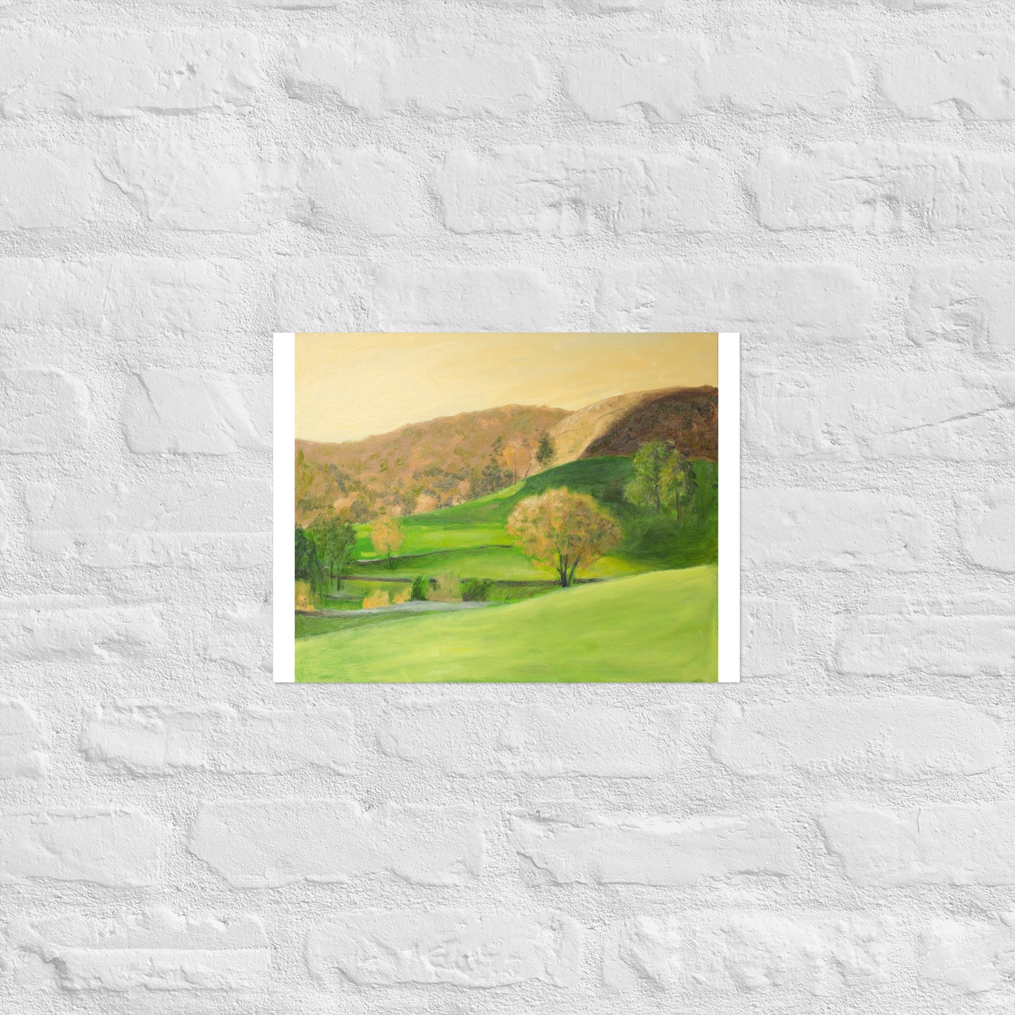 Landscape in orange light
