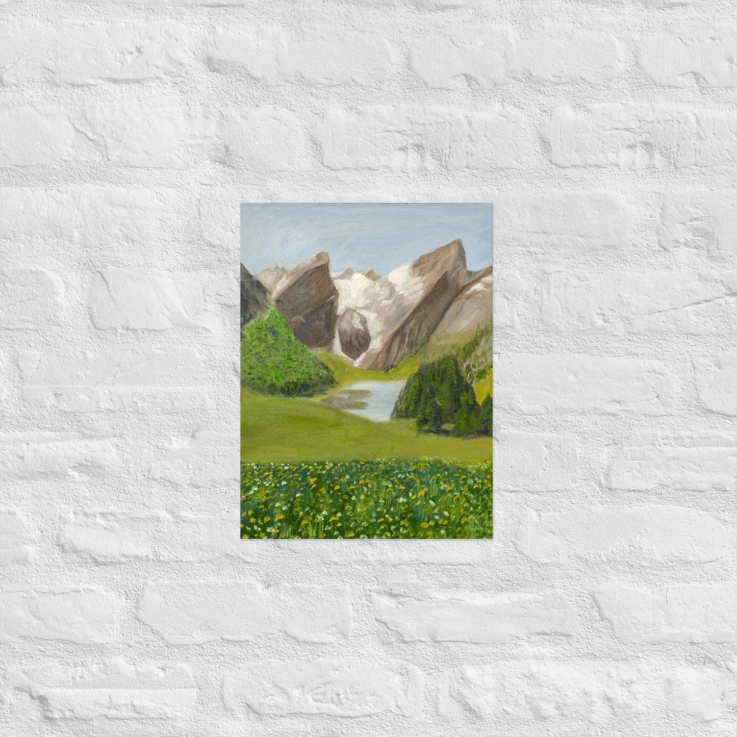 Mountains with lake