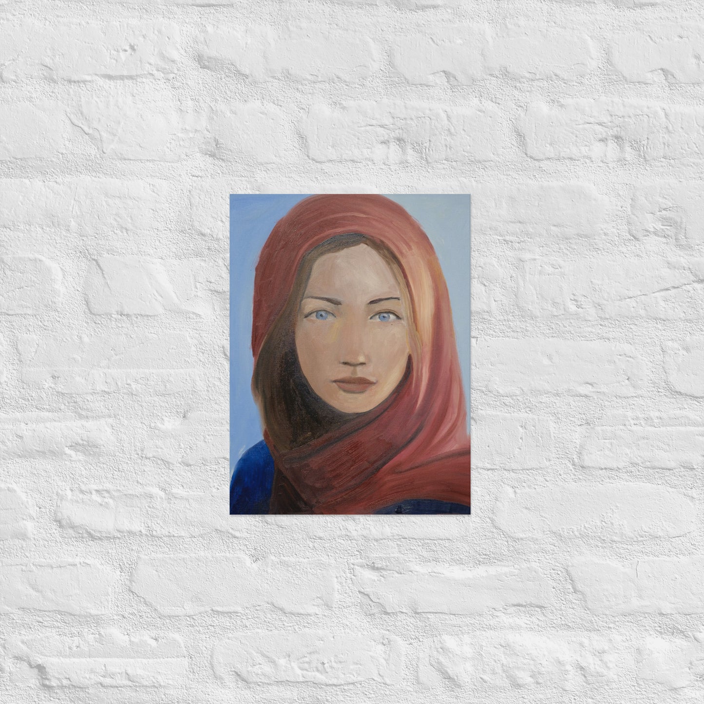 Young woman with head scarf