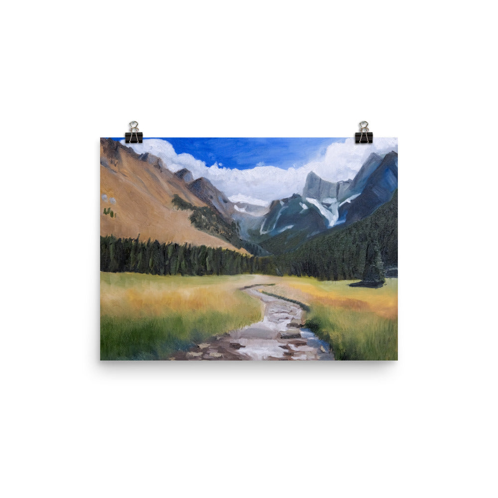 Stream with mountains