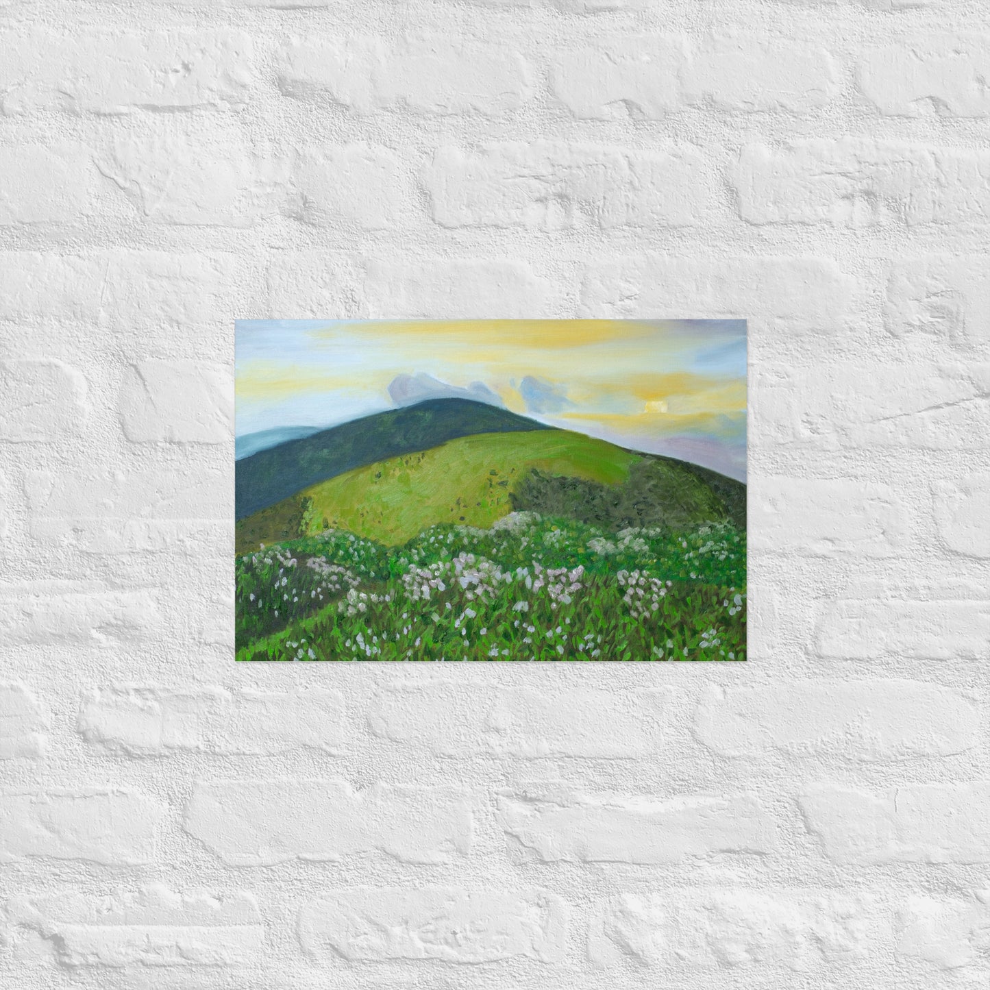 Mountain and rhododendron