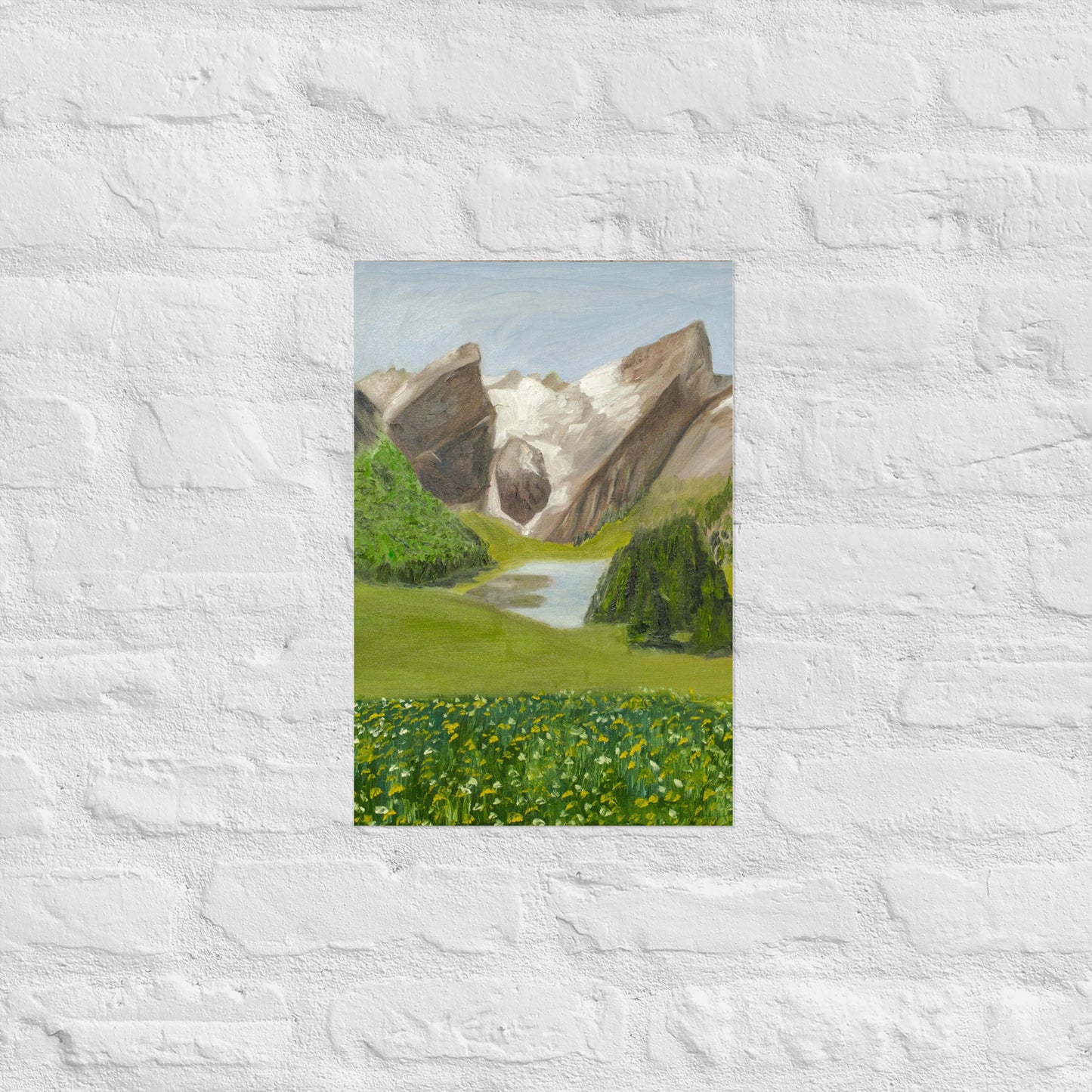 Mountains with lake
