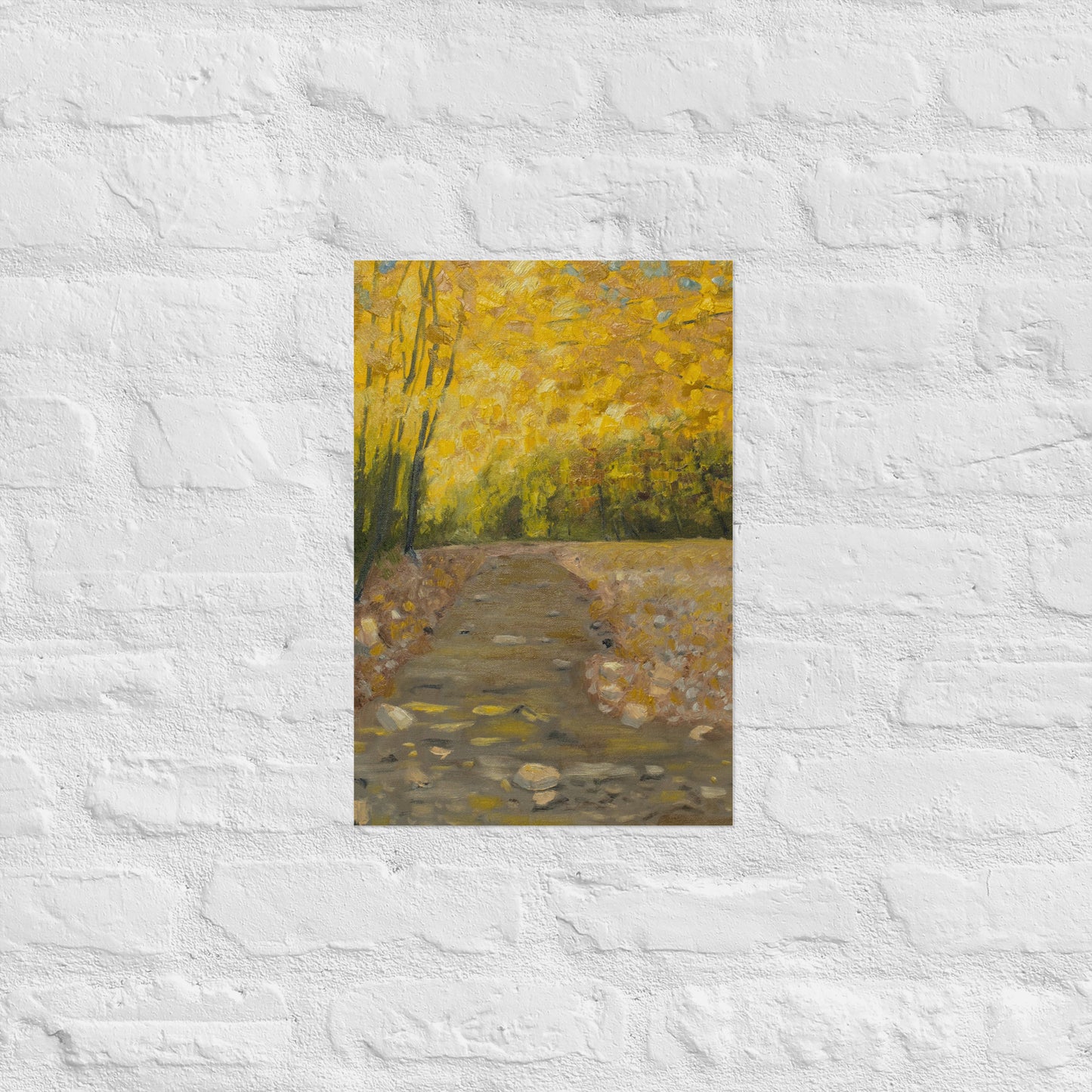 Stream and yellow leaves