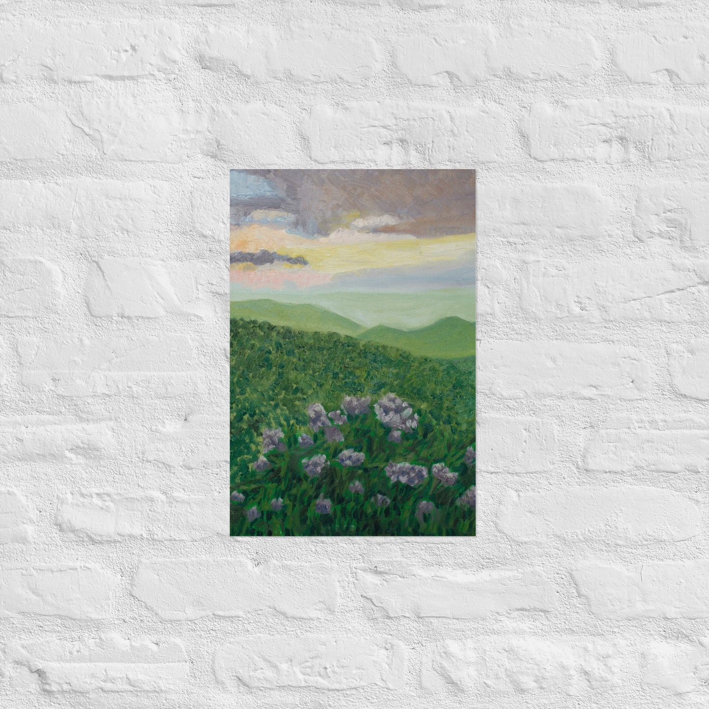 Rhododendron and colorful sky