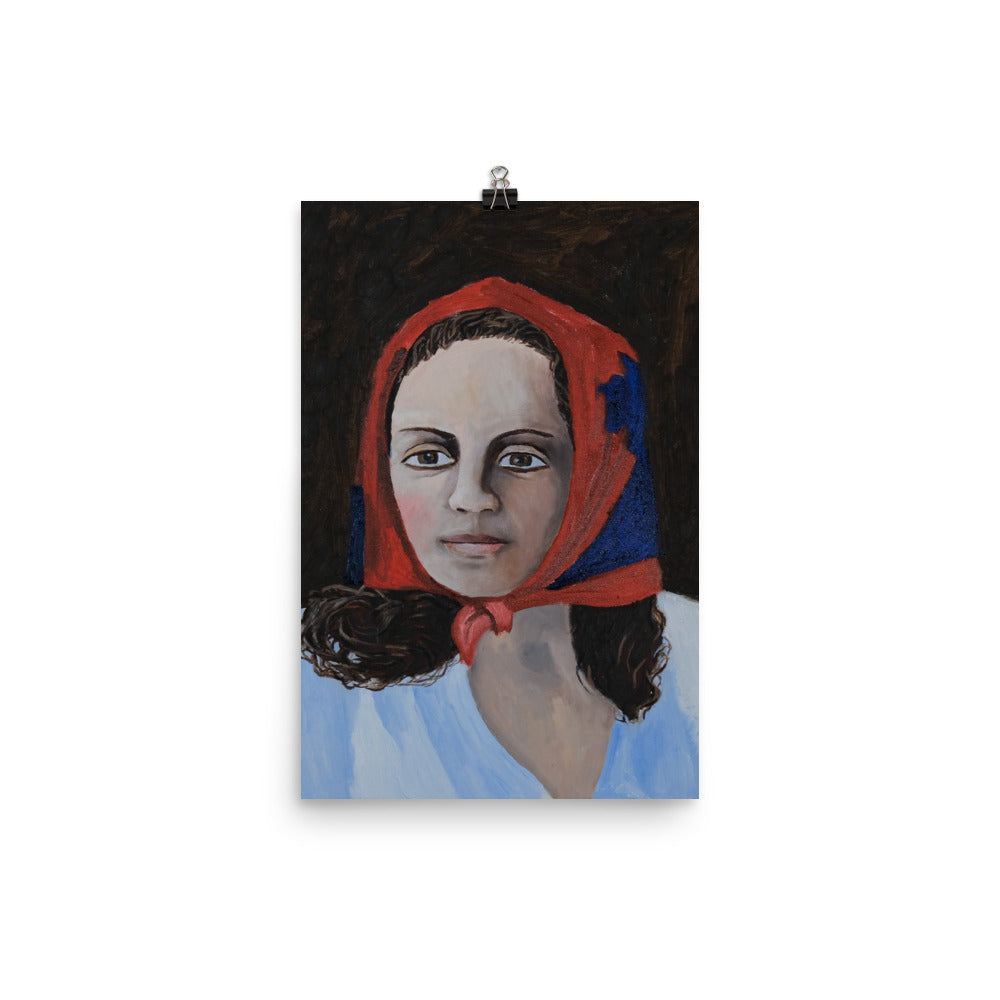 Woman with scarf
