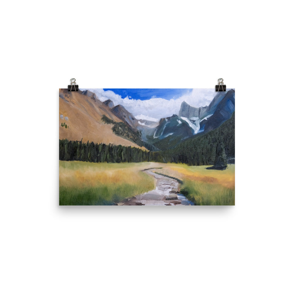 Stream with mountains