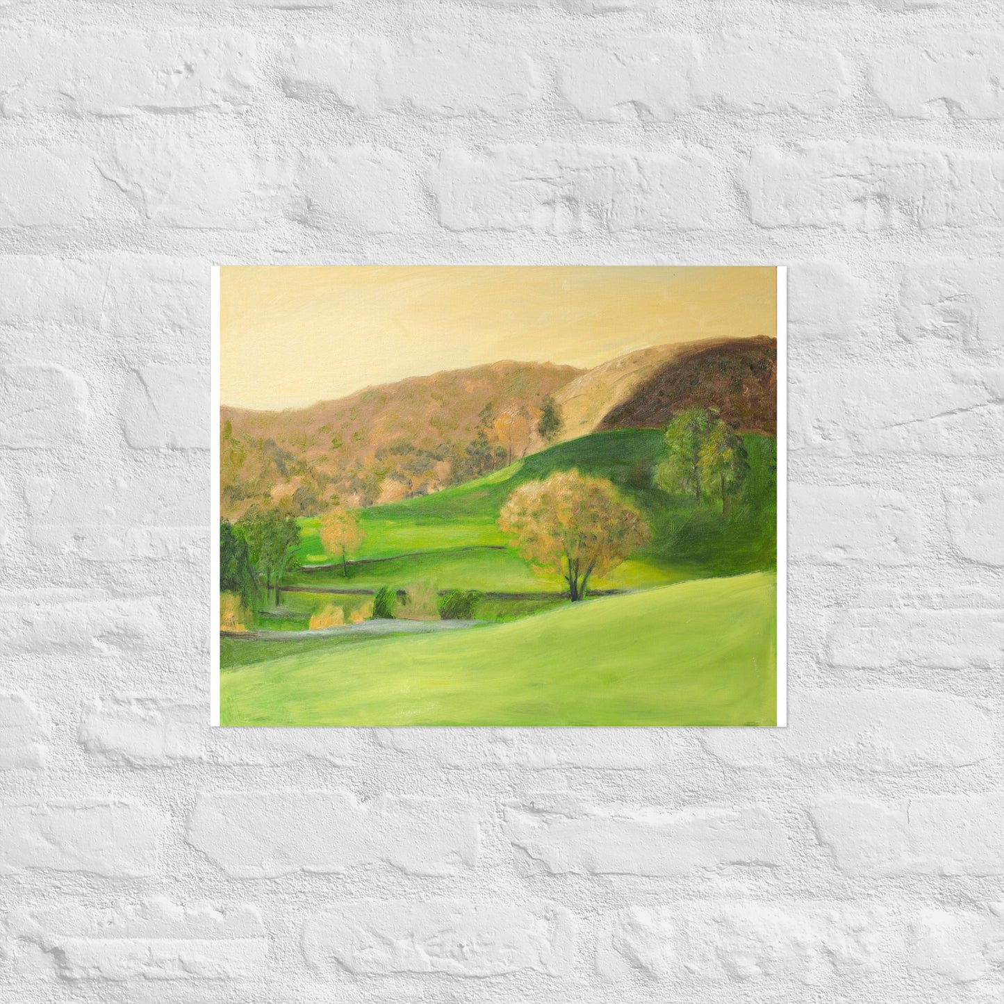 Landscape in orange light