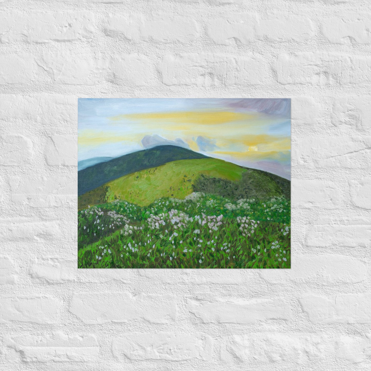 Mountain and rhododendron