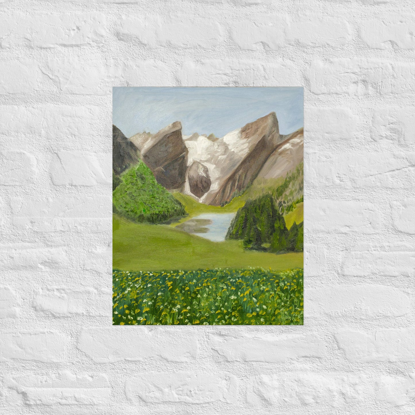 Mountains with lake