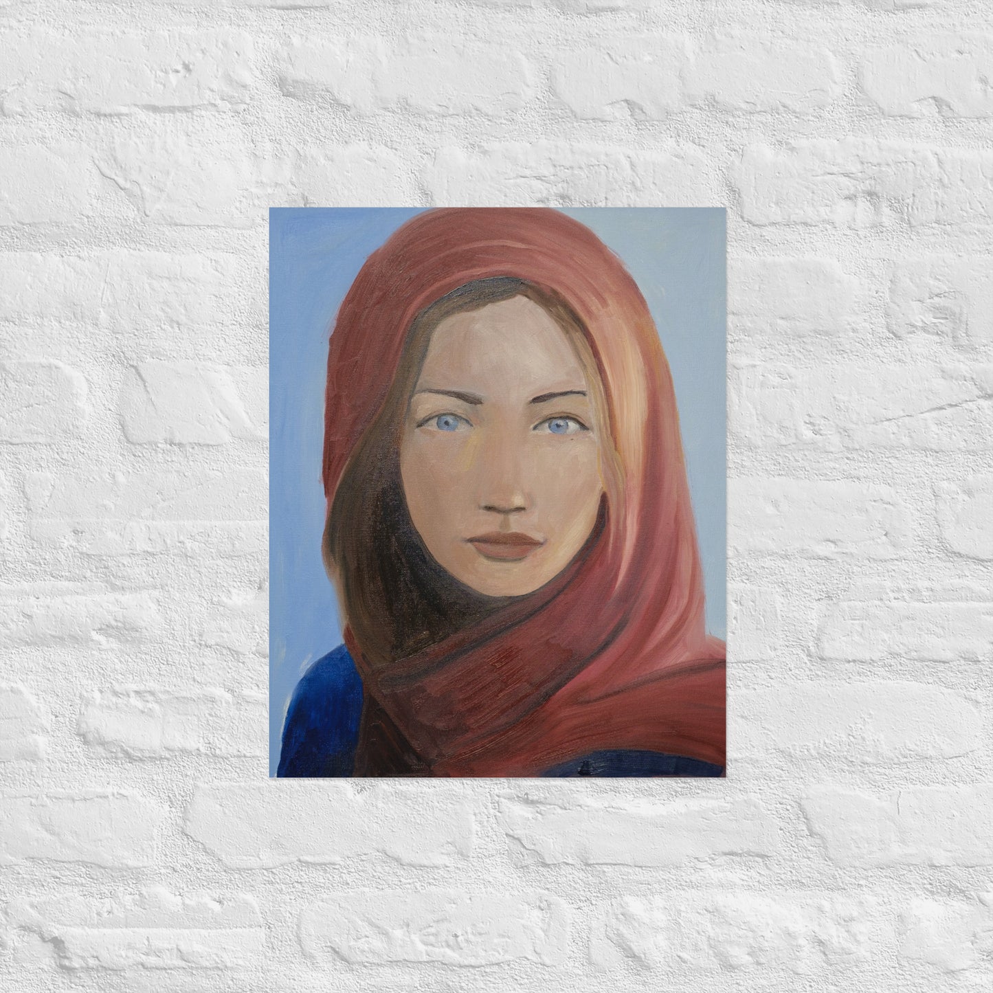 Young woman with head scarf