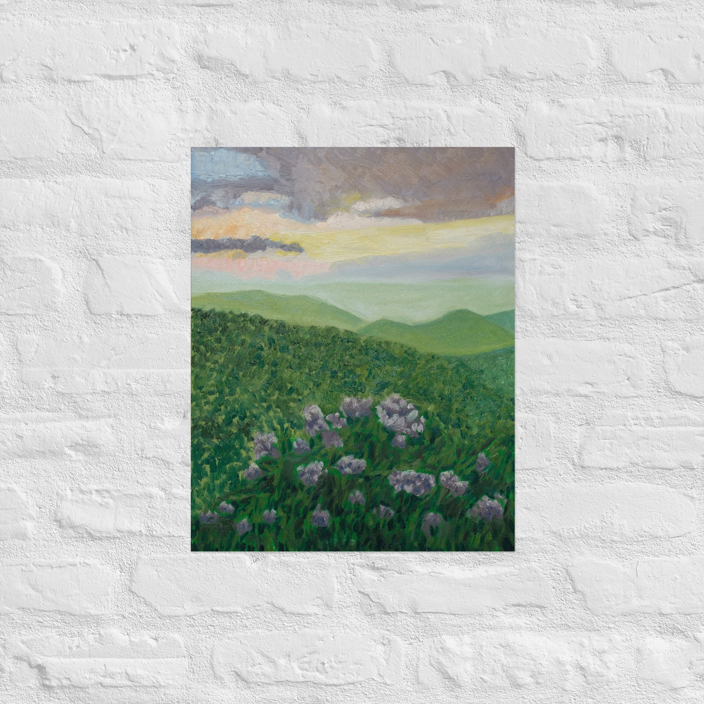 Rhododendron and colorful sky