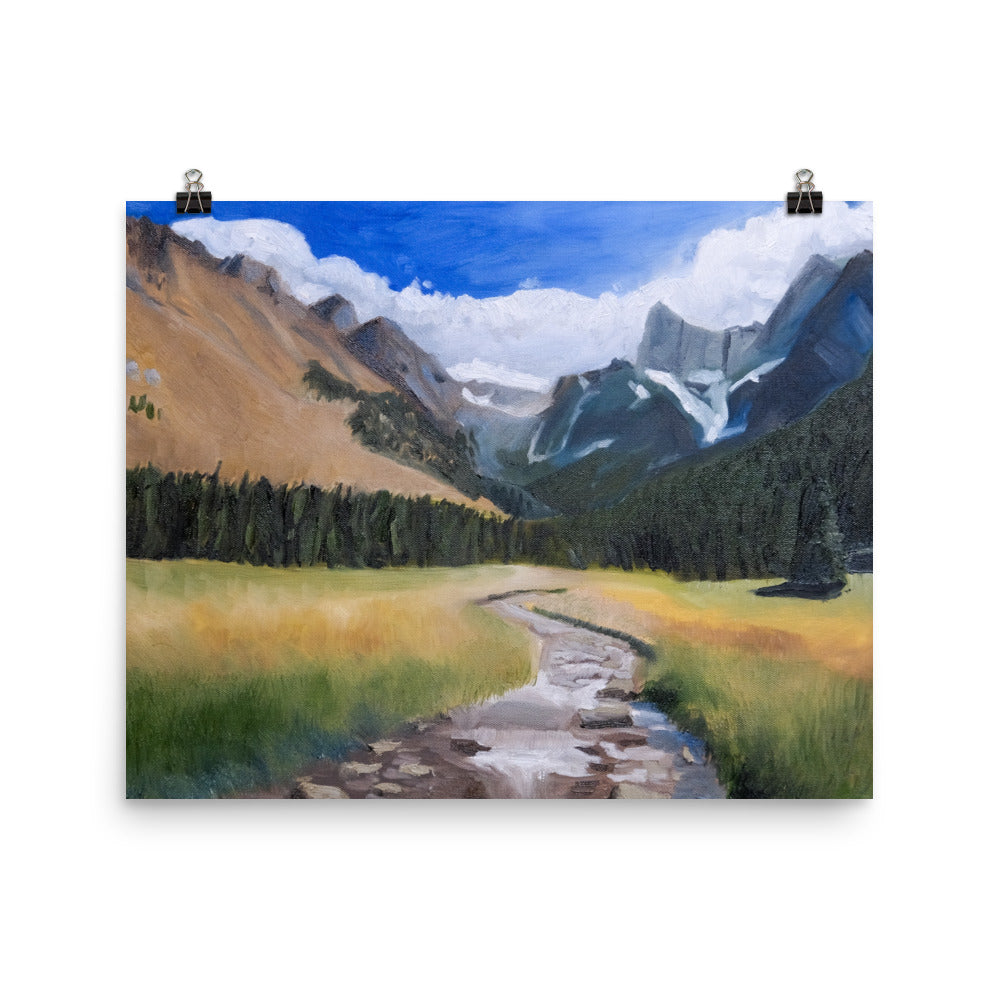 Stream with mountains