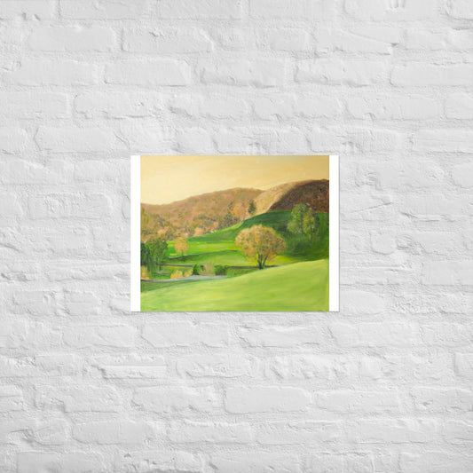 Landscape in orange light
