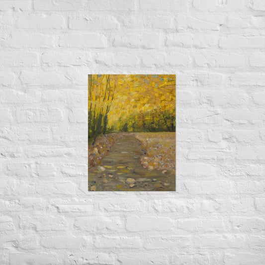 Stream and yellow leaves