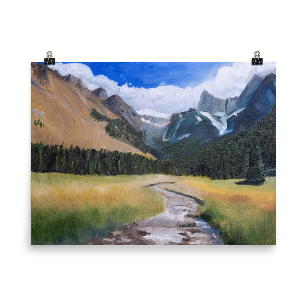 Stream with mountains
