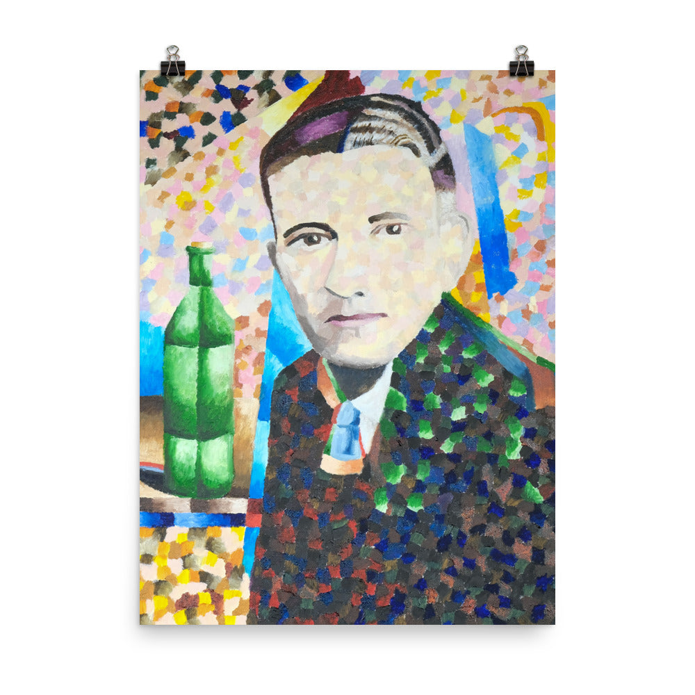 Man with wine bottle