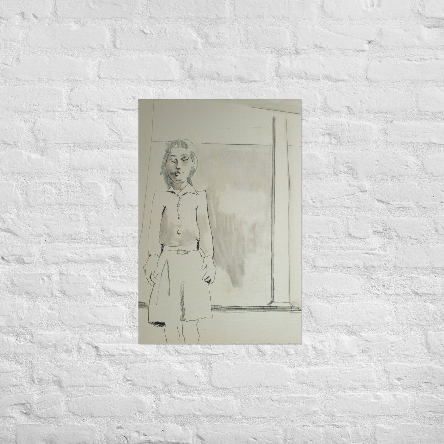 Eula standing on steps