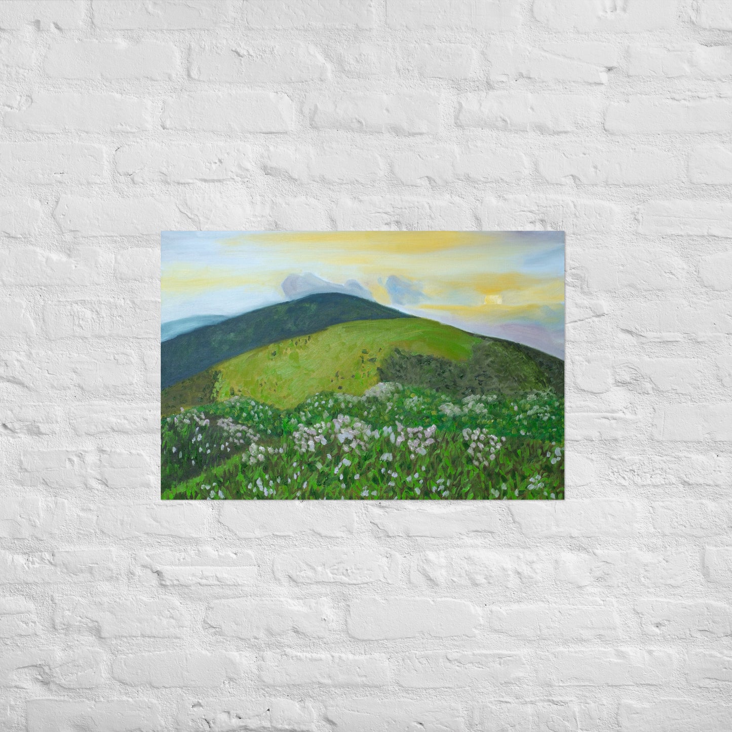 Mountain and rhododendron
