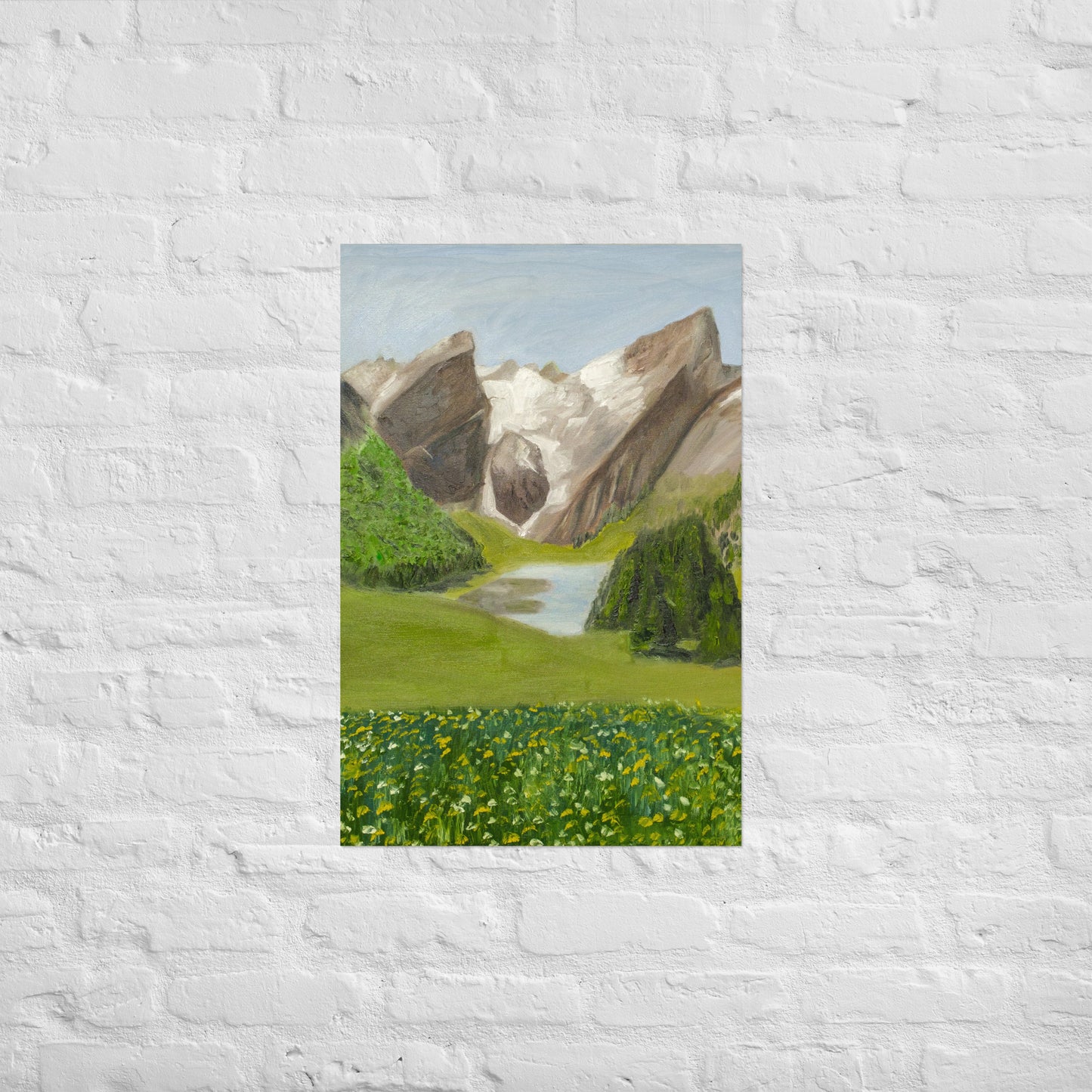 Mountains with lake