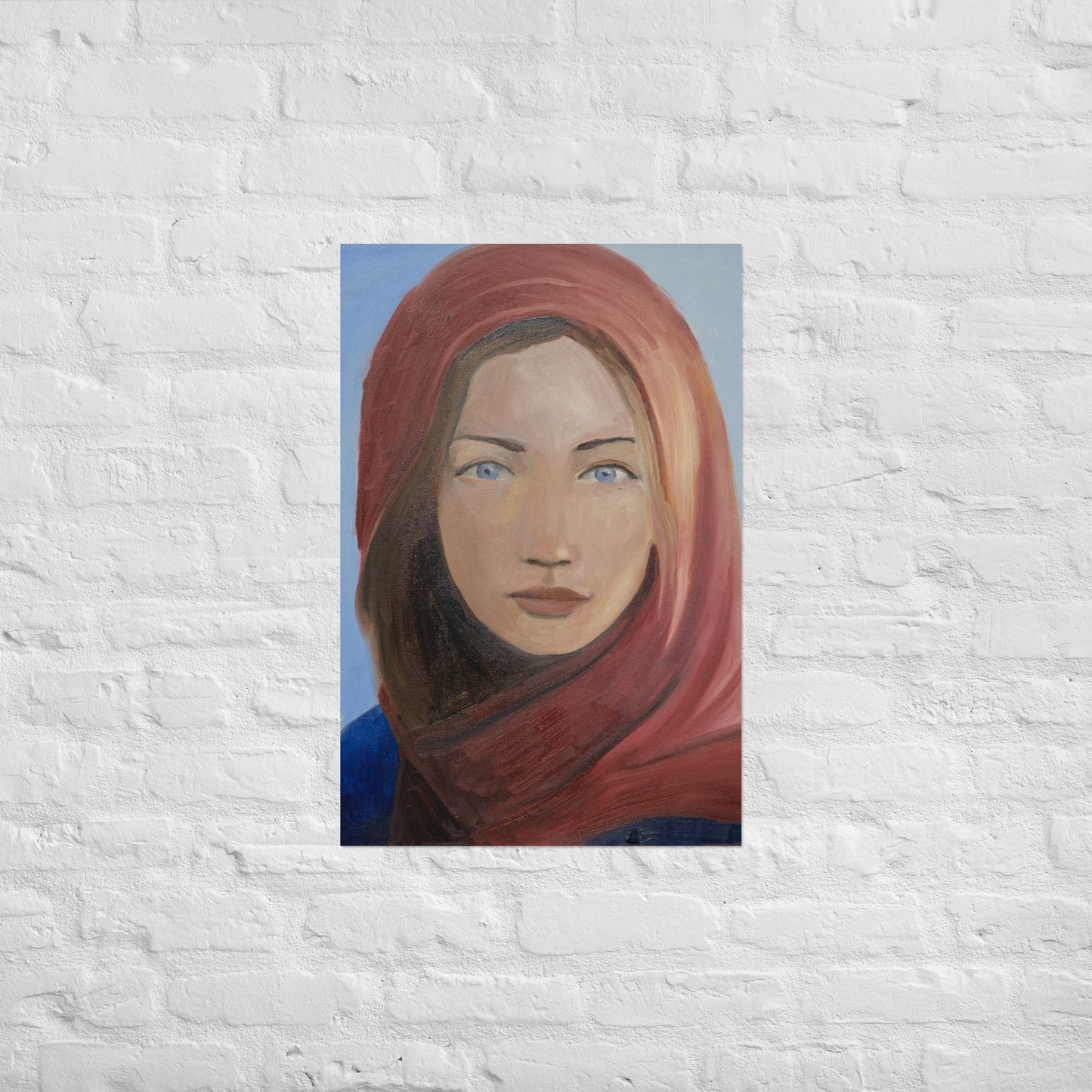 Young woman with head scarf