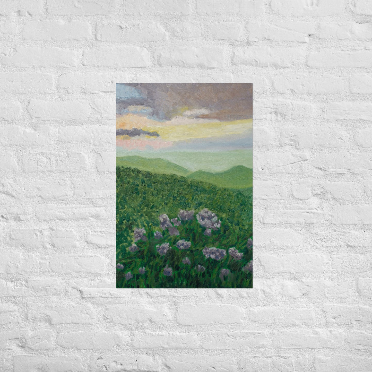 Rhododendron and colorful sky