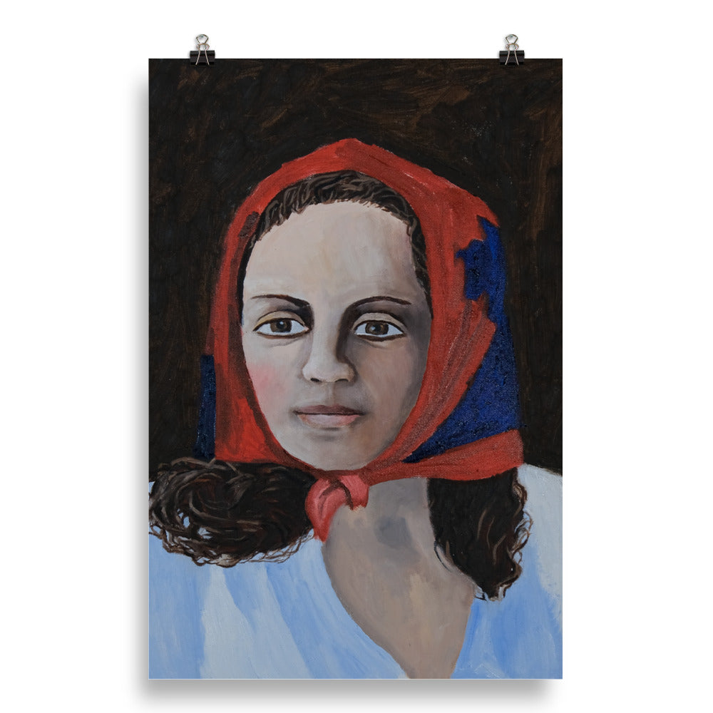 Woman with scarf