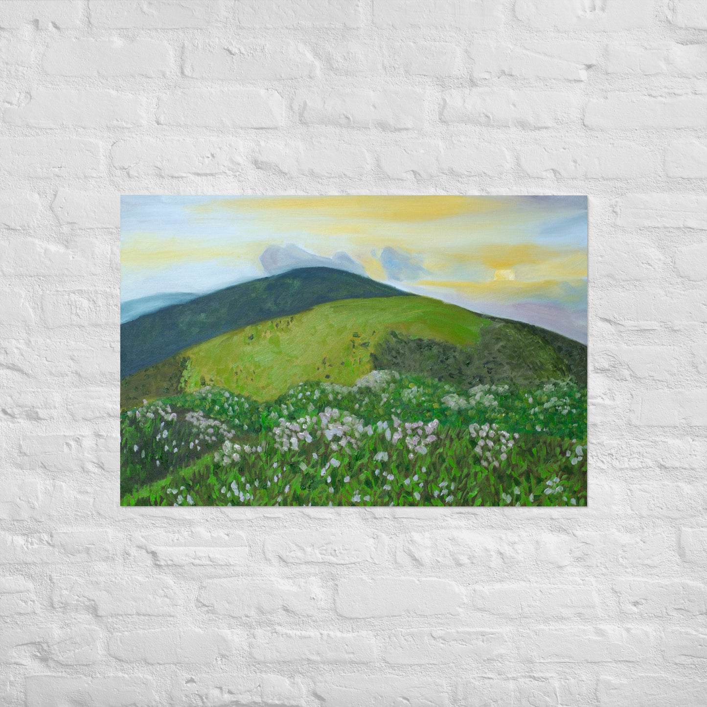 Mountain and rhododendron