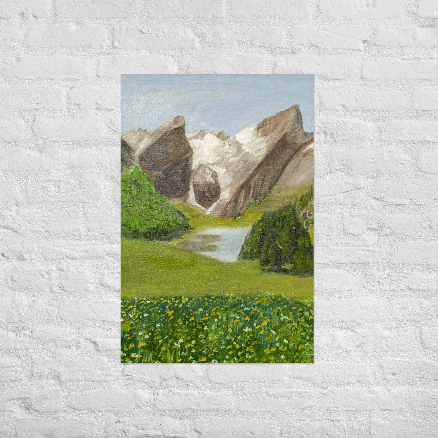 Mountains with lake